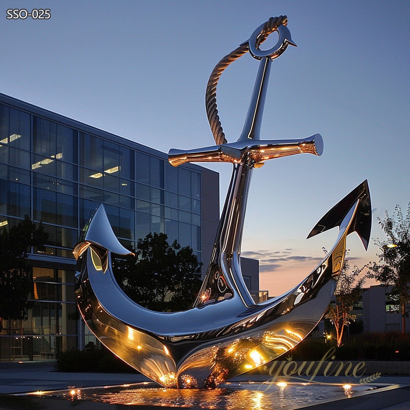 Giant Stainless Steel Anchor Sculpture for City