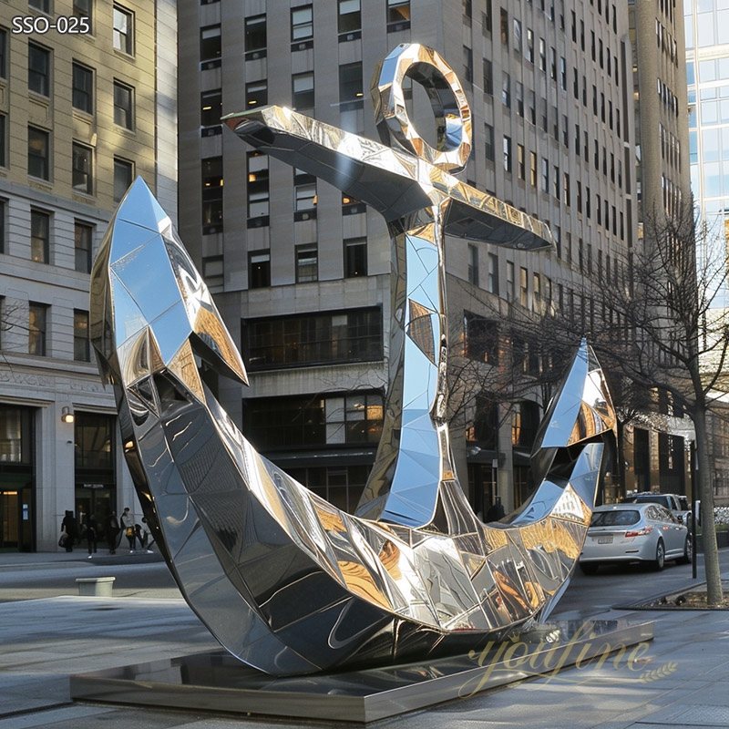 Giant Stainless Steel Anchor Sculpture for City