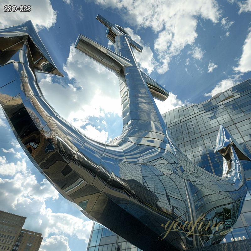 Giant Stainless Steel Anchor Sculpture for City