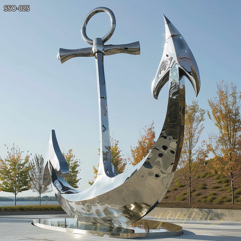 Giant Stainless Steel Anchor Sculpture for City