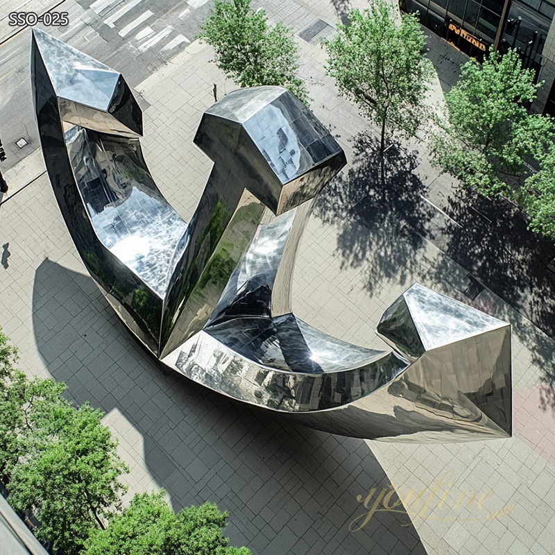 Giant Stainless Steel Anchor Sculpture for City