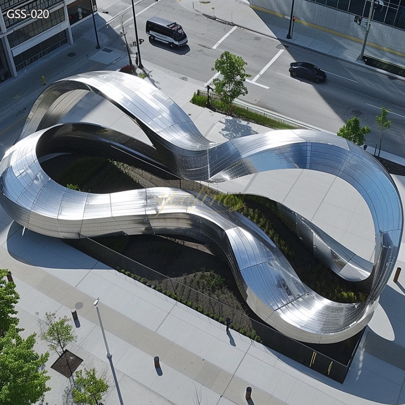 Giant Urban Art Stainless Steel Mobius Sculpture Project