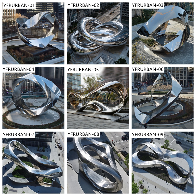 Giant Urban Art Stainless Steel Mobius Sculpture Project