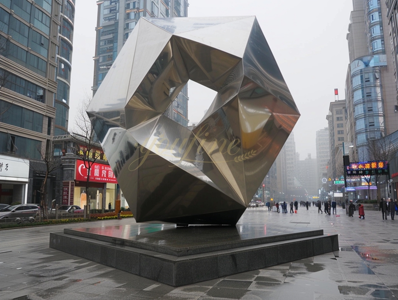 Metal Street Art Geometric Sculpture