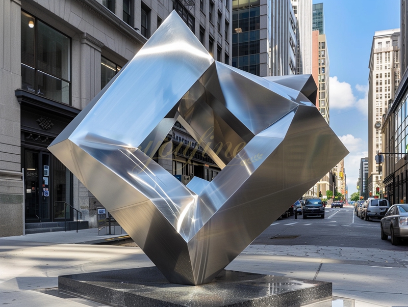 Metal Street Art Geometric Sculpture