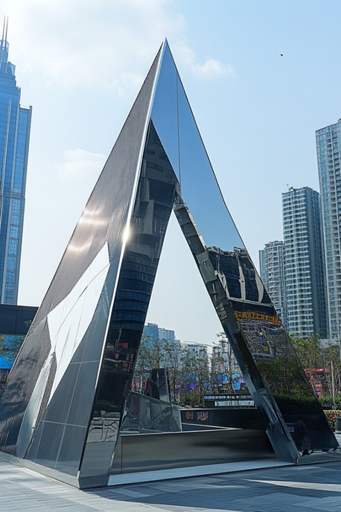 Latest Design giant public stainless steel sculpture