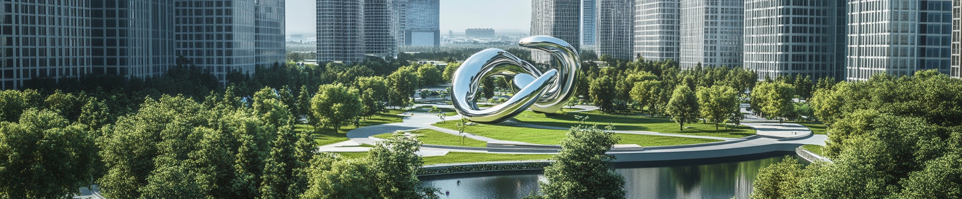 large stainless steel sculpture