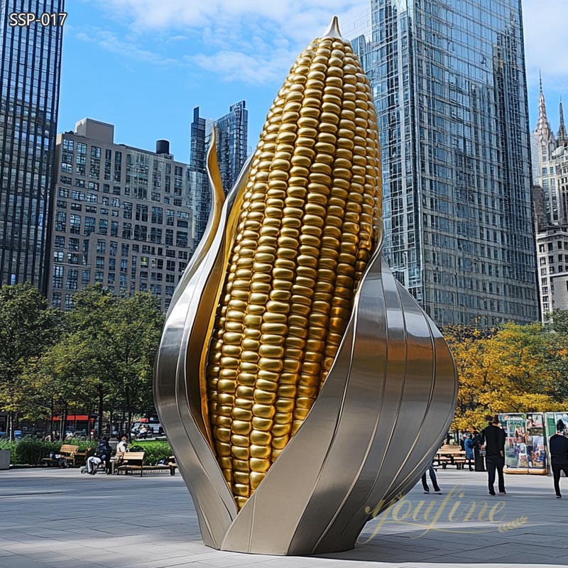 Large Metal Corn Sculpture for Outdoor 