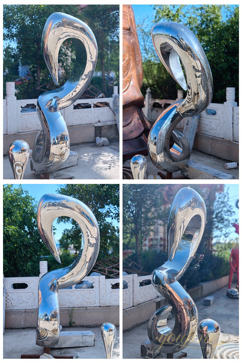 Modern Stainless Steel Question Mark Sculpture