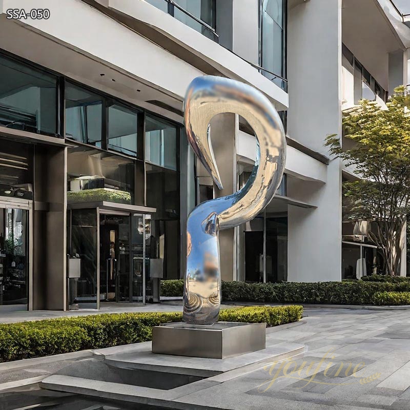 Modern Stainless Steel Question Mark Sculpture