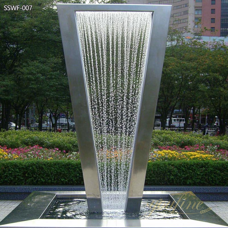 Stainless Steel Inverted Trapezoidal Fountain