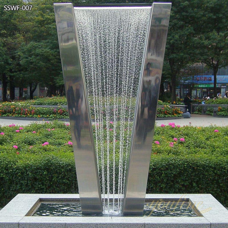 Stainless Steel Inverted Trapezoidal Fountain