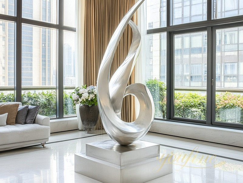 stainless steel abstract sculpture for living room 