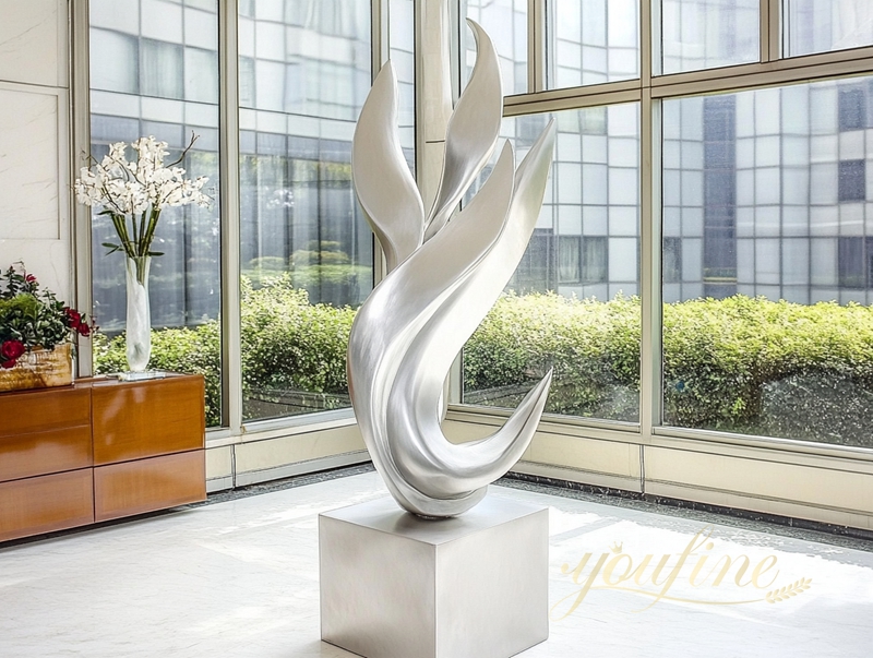 stainless steel abstract sculpture for living room 