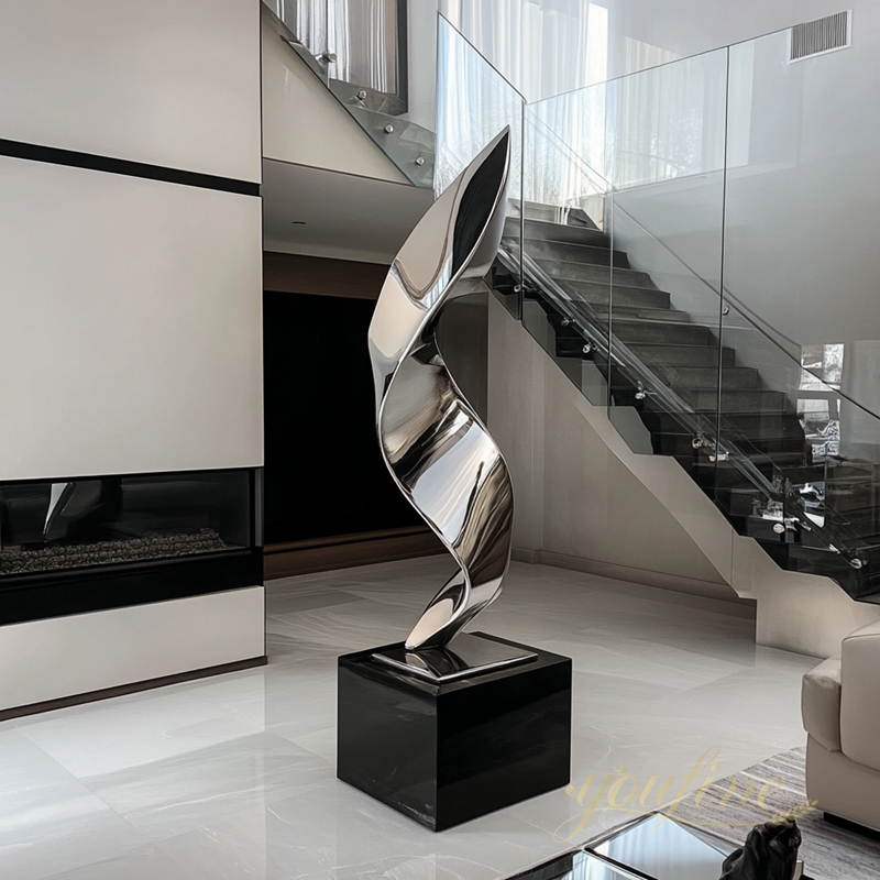 stainless steel abstract sculpture for living room 