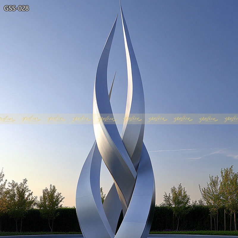 Giant Flame Metal Sculpture