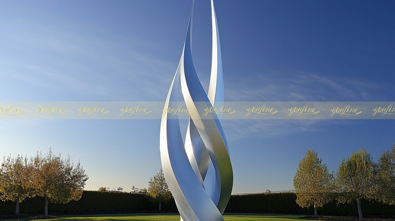 Giant Flame Metal Sculpture