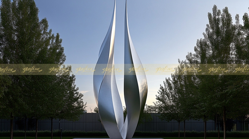 Giant Flame Metal Sculpture