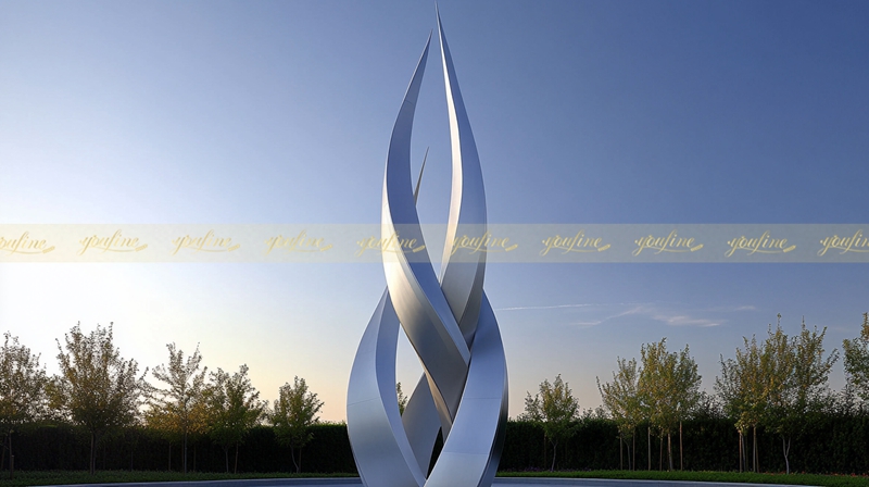 Stainless Steel Square Monument Sculpture - Landscape Sculpture - 3