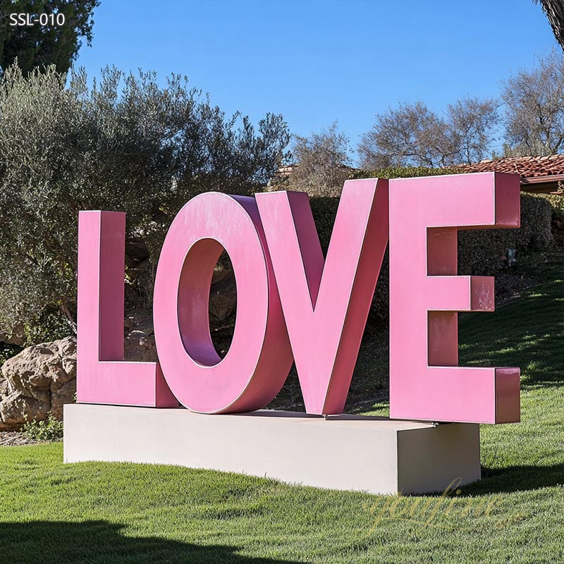 Pink LOVE Sculpture