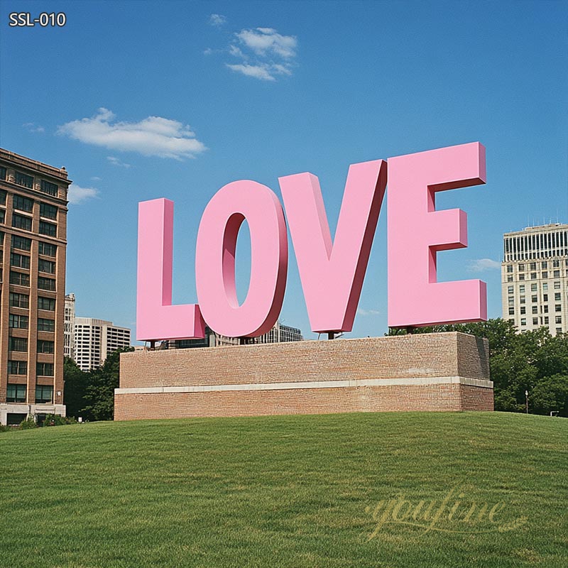 Pink LOVE Sculpture