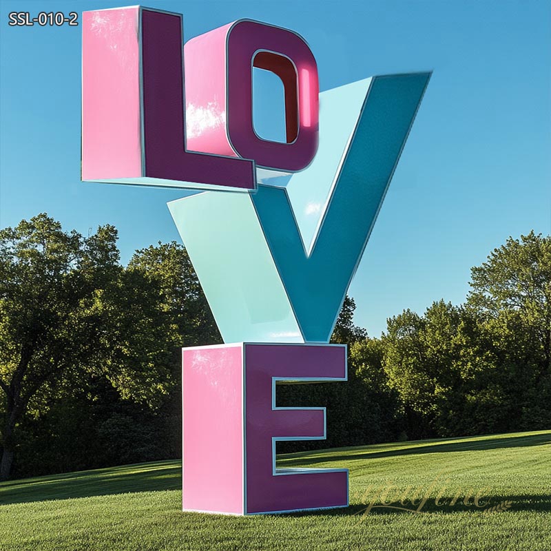 Pink LOVE Sculpture