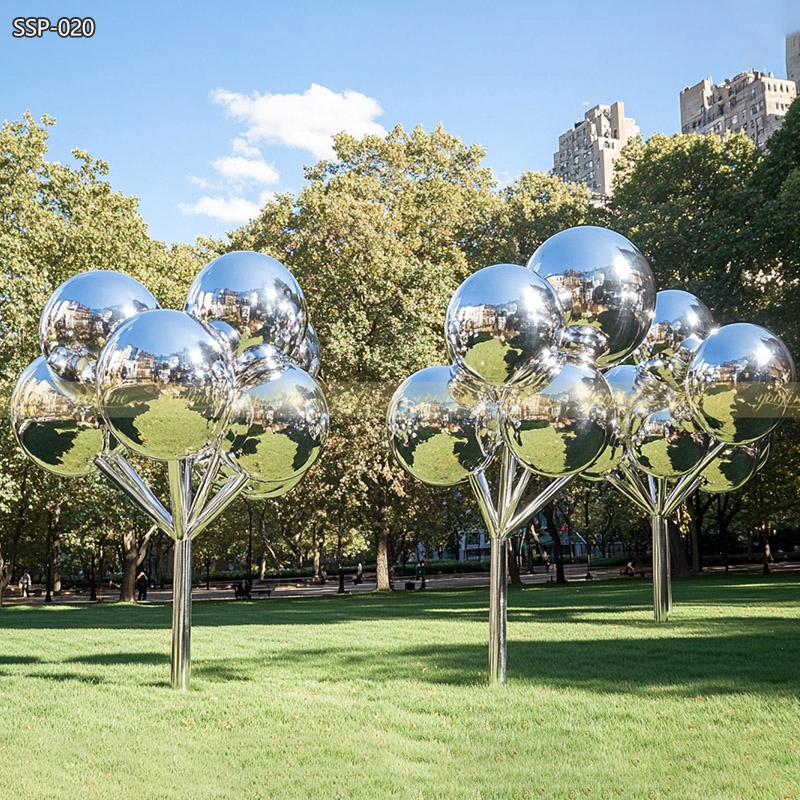 Polished Stainless Steel Balloon Tree Sculpture