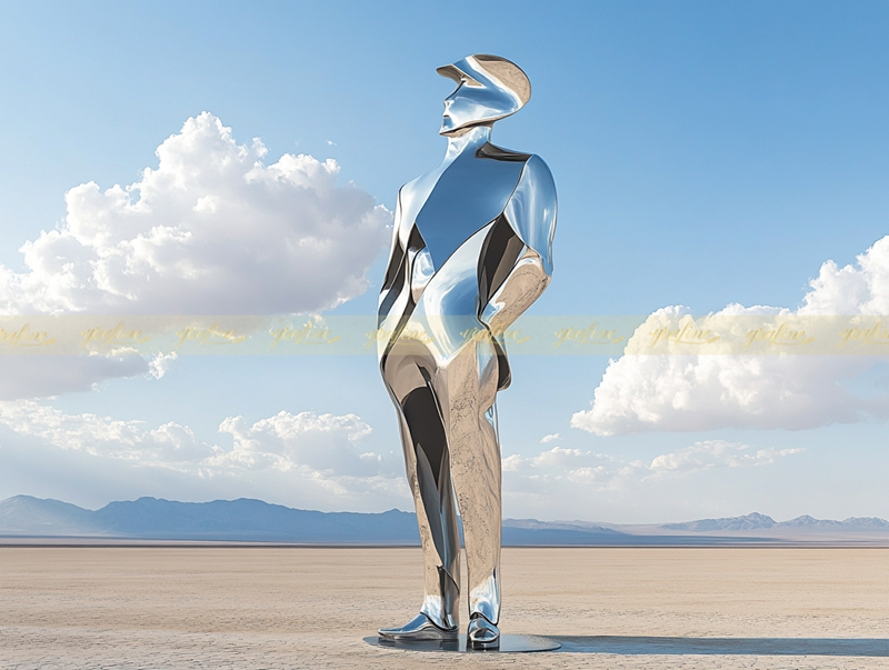 stainless steel figure sculpture