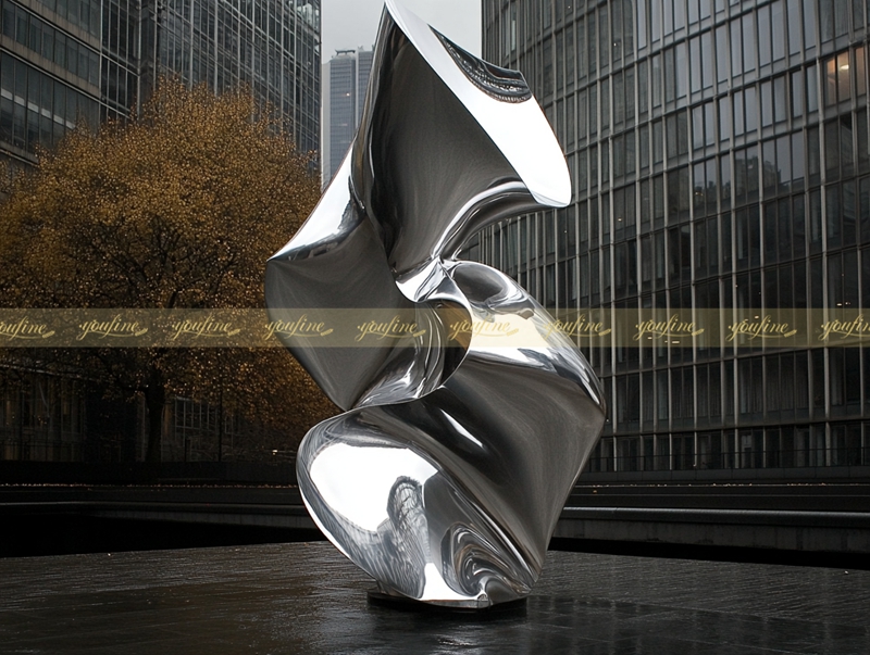 abstract stainless steel sculpture