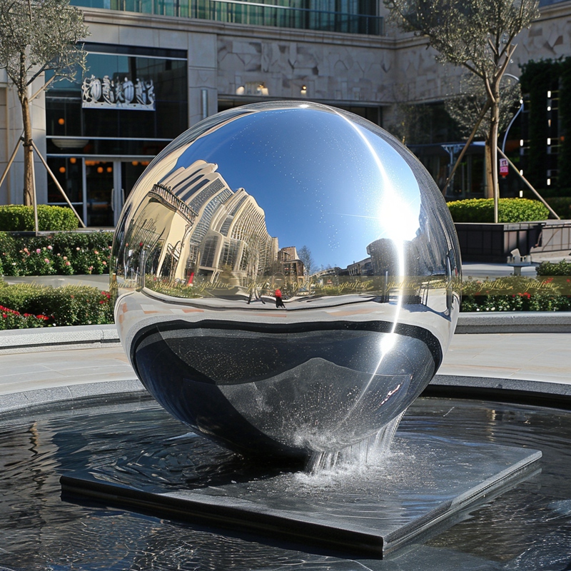 stainless steel ball sculpture