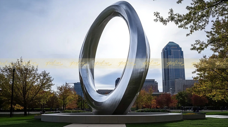 Circle Stainless Steel Landmark Sculpture - Landmark Sculpture - 1