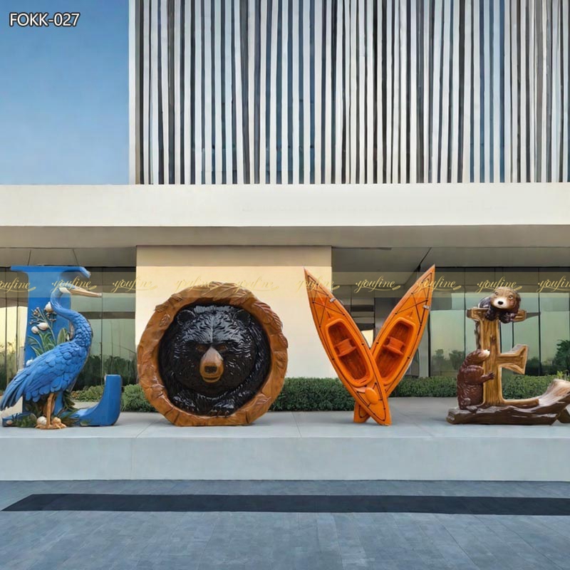 Creative LOVE Letter and Animal Sculptures