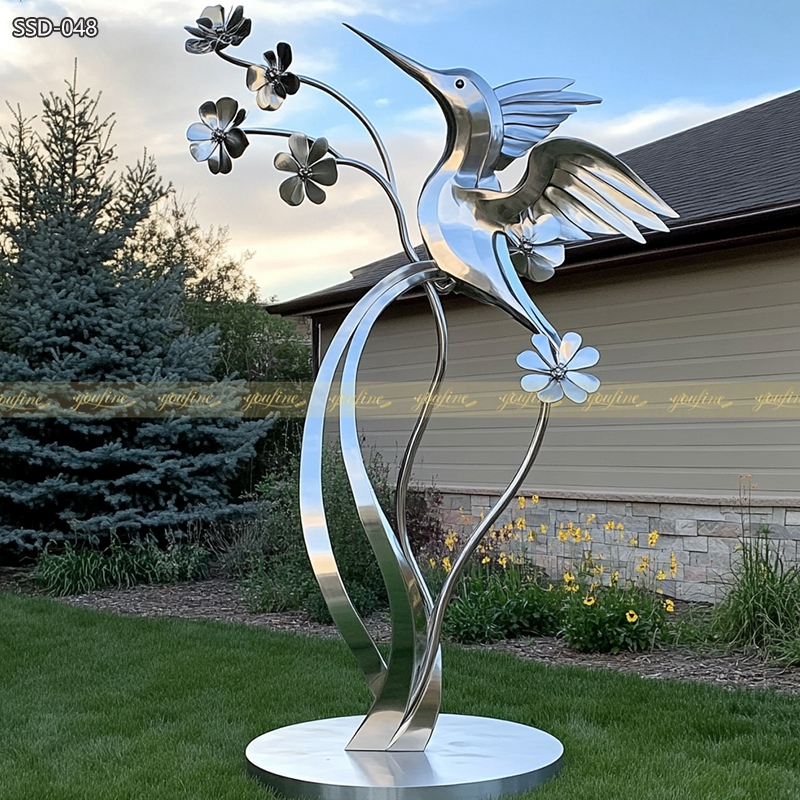 Customizable Metal Hummingbird Sculpture