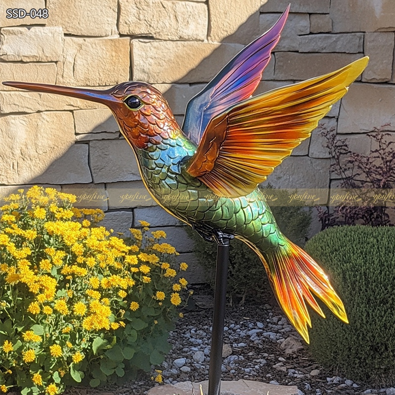 Metal Hummingbird Sculpture