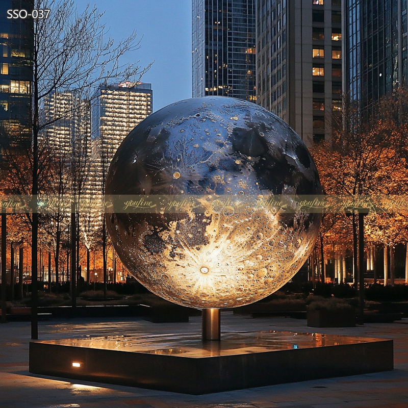 Metal Moon Sculpture