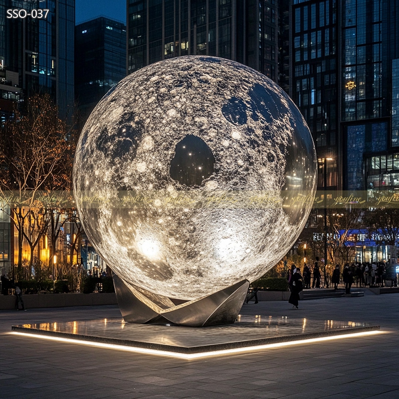 Metal Moon Sculpture