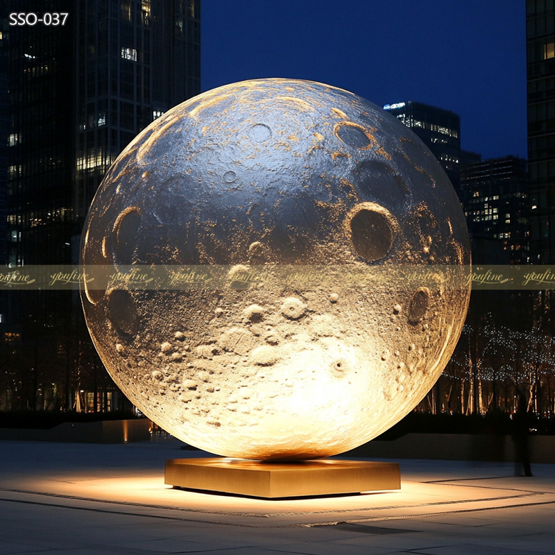 Metal Moon Sculpture