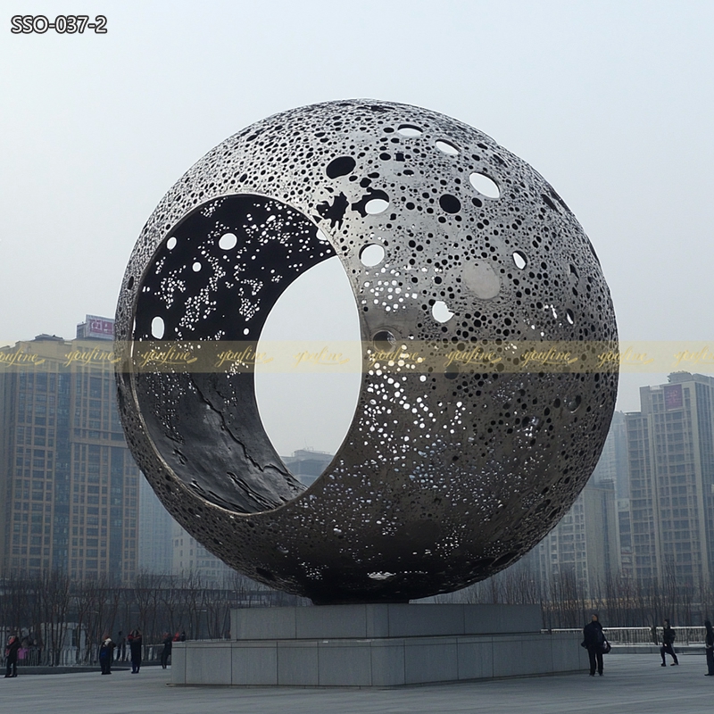 Metal Moon Sculpture