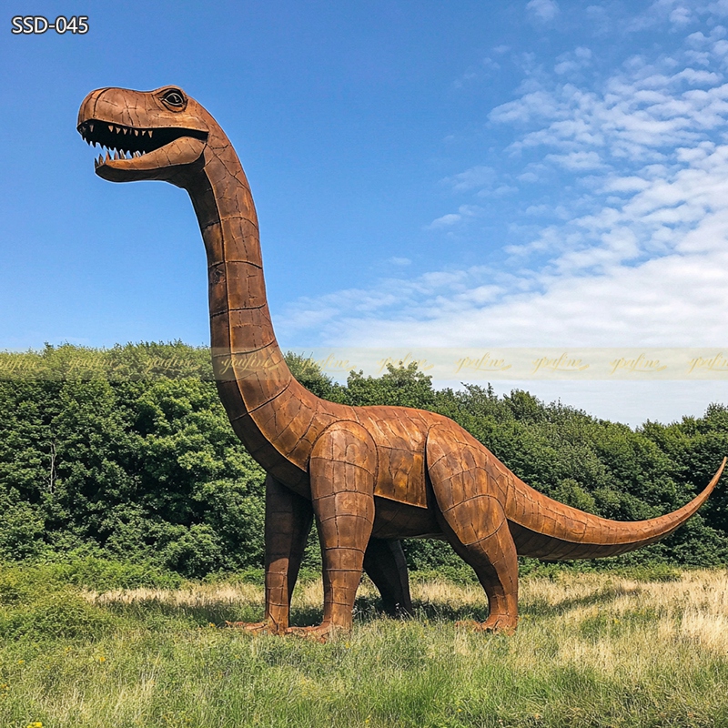 Modern Outdoor Metal Dinosaur Sculpture