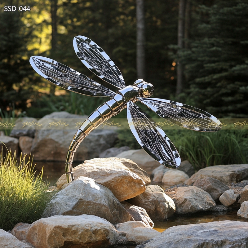 Stainless Steel Dragonfly Sculpture