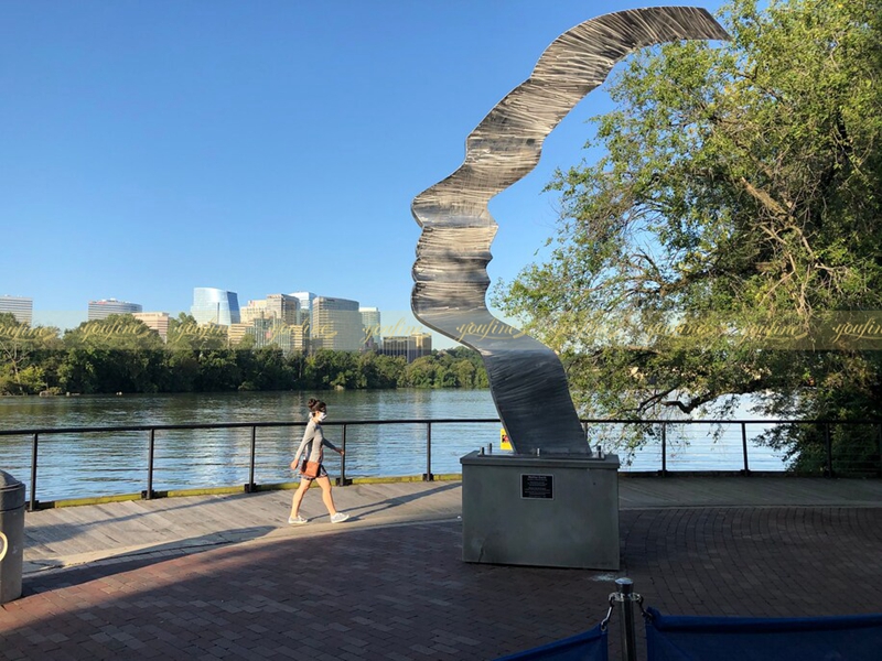 Stainless Steel Face Sculptures 