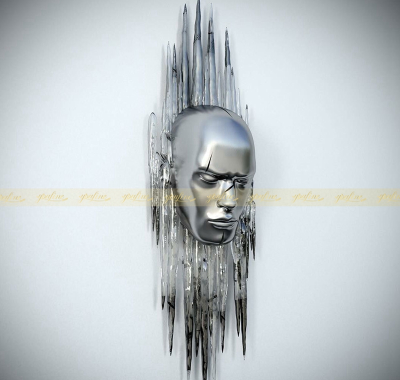 Stainless Steel Face Statues