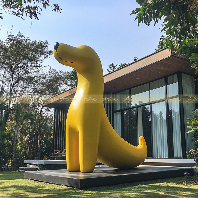 Whimsical Banana Dog Sculpture