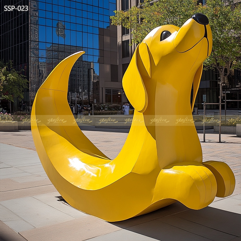 Whimsical Banana Dog Sculpture