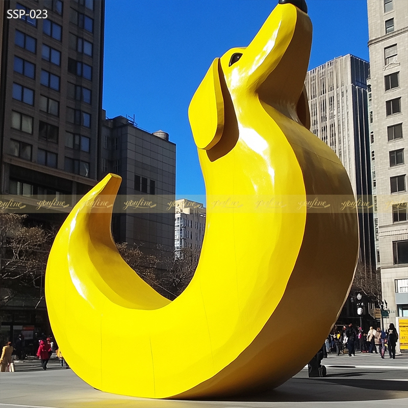 Whimsical Banana Dog Sculpture