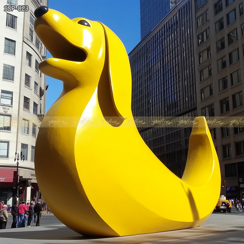 Whimsical Banana Dog Sculpture