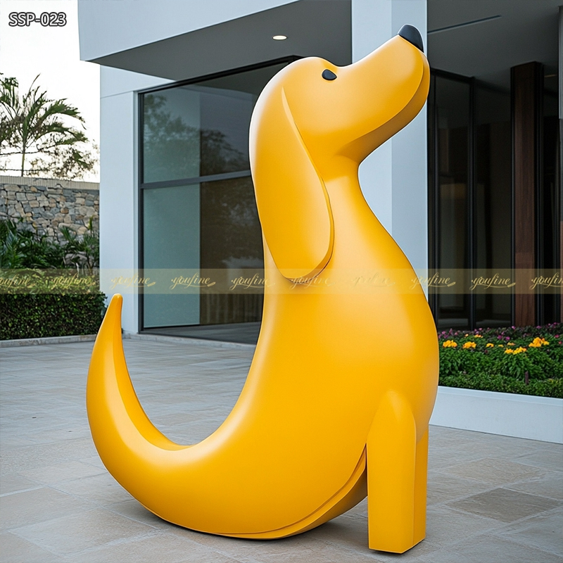 Whimsical Banana Dog Sculpture