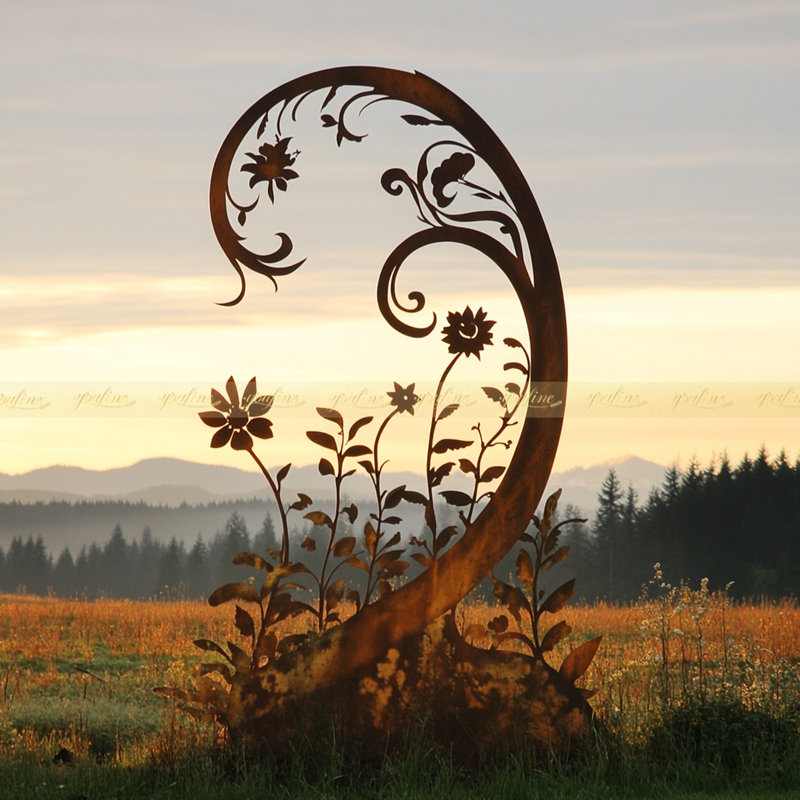 metal Silhouette Garden Art