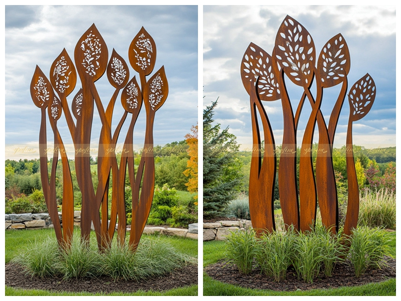 metal Silhouette Garden Art