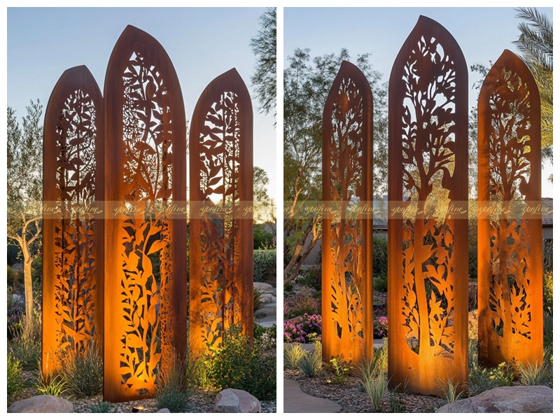 metal Silhouette Garden Art